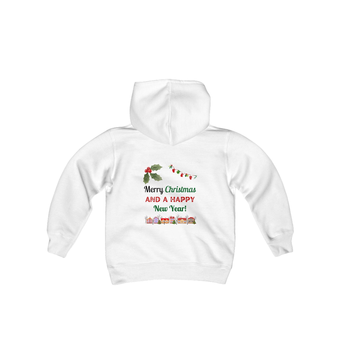 Merry Christmas and a Happy New Year - Kids Hooded Sweatshirt