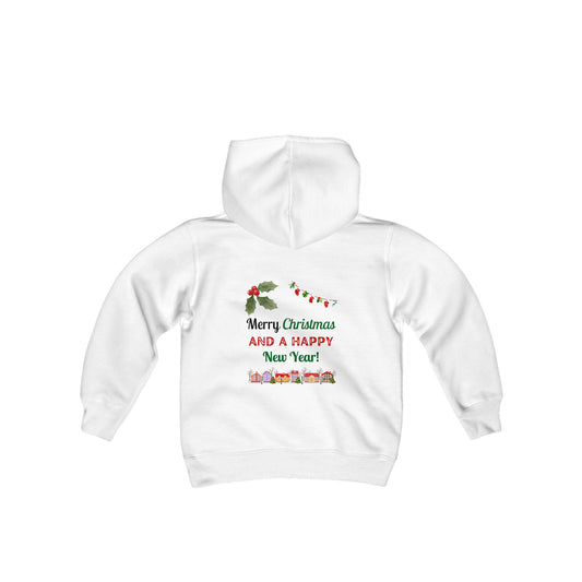 Merry Christmas and a Happy New Year - Kids Hooded Sweatshirt