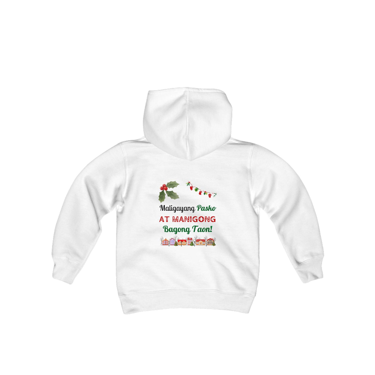 Maligyang Pasko at Manigong Bagong Taon - Kids Hooded Sweatshirt