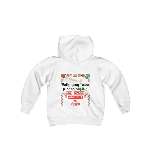 Maligayang Pasko, puno ng pag-ibig ang inyong tahanan - Kids Hooded Sweatshirt