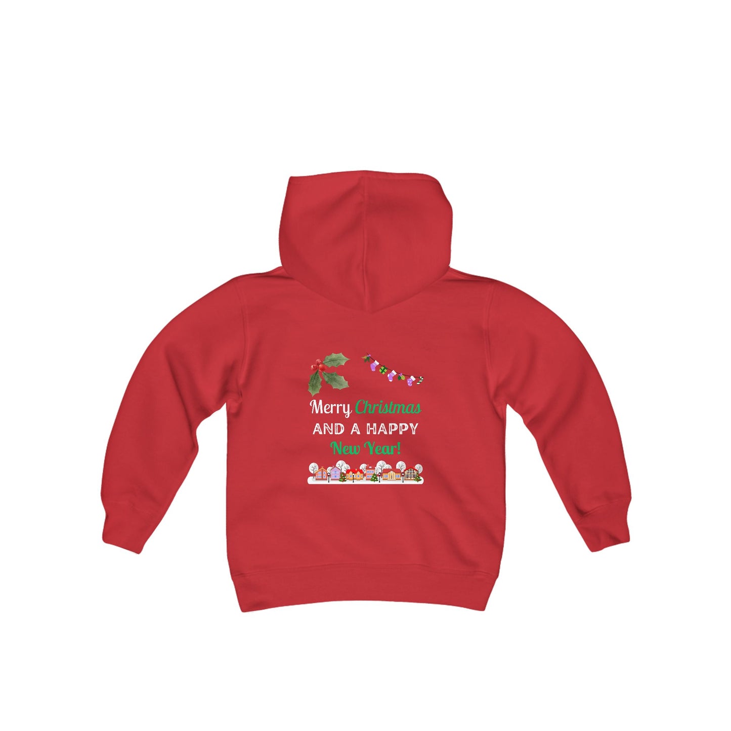 Merry Christmas and a Happy New Year - Kids Hooded Sweatshirt