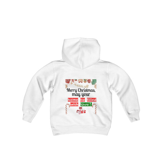 Merry Christmas may your home be filled with love - Kids Hooded Sweatshirt