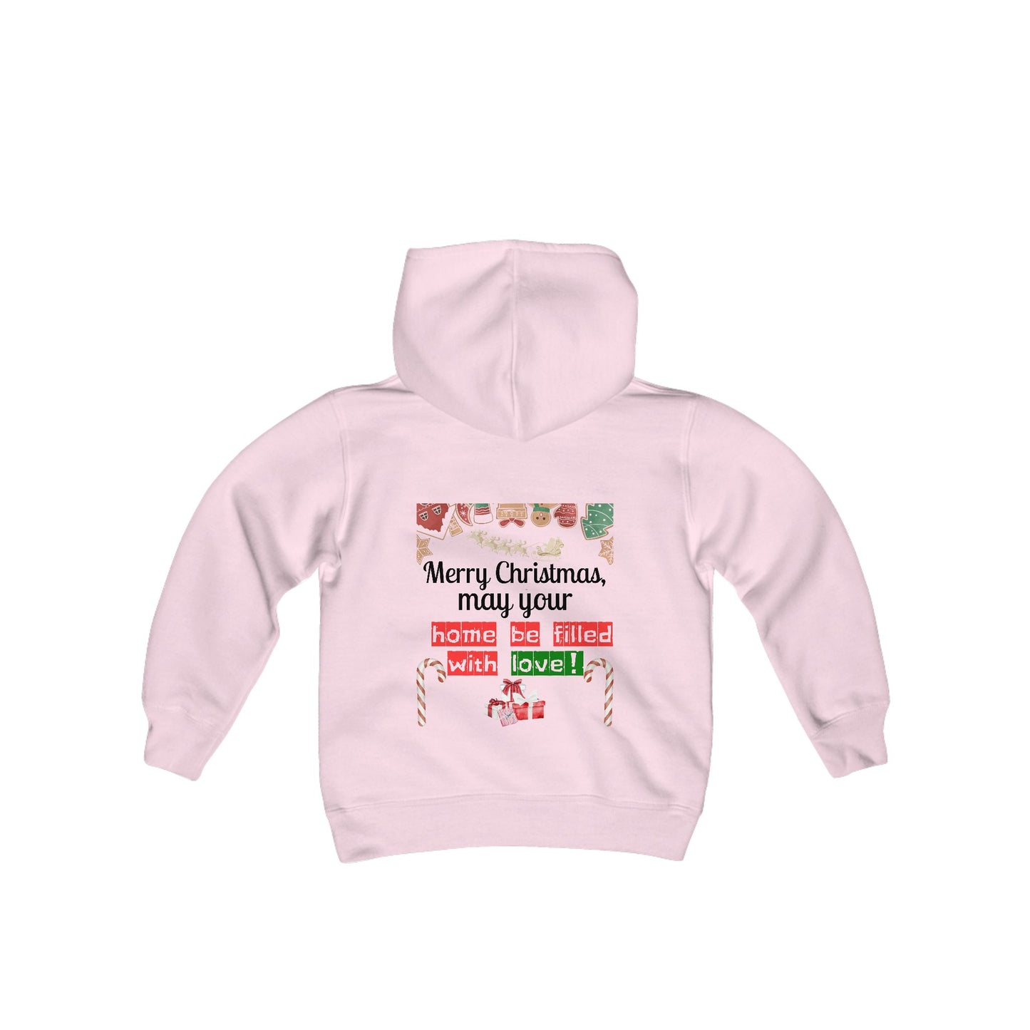 Merry Christmas may your home be filled with love - Kids Hooded Sweatshirt